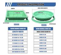 Copertura invisibile in resina per serbatoi di acque reflue, quadrate, per giardino, prato, verde (60 x 60 cm) - Migliora il tuo paesaggio