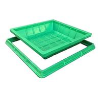 Copertura invisibile per bacino fognario - Copertura per pozzetto in resina e soluzione per fosse settiche da incasso (B100 x 100 cm) per una gestione efficiente dei rifiuti