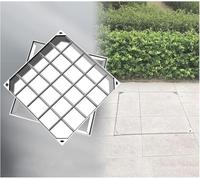 Copertura invisibile per botola in acciaio inox, design da incasso, 40 x 40 cm, per un'integrazione senza soluzione di continuità