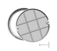 Copertura invisibile per pompa a pozzetto con gancio, copertura e telaio in acciaio inox, per fosse settiche, parchi, strade e marciapiedi, design resistente alle intemperie