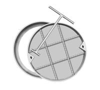 Copertura invisibile per pozzetto con gancio, confezione da 3 coperchi circolari per serbatoio settico, per interni ed esterni, copertura per scarico a pavimento, grondaia, bacino di raccolta (86 cm)