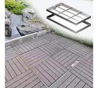 Copertura invisibile per pozzetto con telaio in acciaio inox, resistente, maniglie nascoste, accesso per ispezioni incorporate, design durevole ed elegante per strade (105 x 40 x 5 cm)