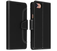 Avizar - Custodia Iphone Se 2020 / 6 / 6s / 7 / 8 A Portafoglio Funzione Supporto - Nero - SPEDIZIONE GRATUITA