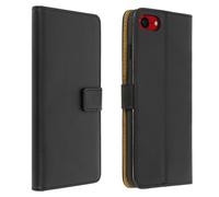 Custodia per iPhone 7, 8, SE 2020 / 2022 in Vera Pelle Portafoglio Supporto Nera