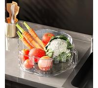 Copertura isolante per alimenti da cucina con plastica trasparente pieghevole e protezione multistrato antipolvere, adatta per verdure, frutta e pasti (strato di albero)