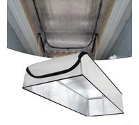 Copertura isolante per scale mansardate, 138 x 64 x 28 cm, in puro alluminio, protezione termica a bolle per risparmio energetico e protezione contro gli spifferi, argento