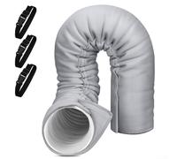 Copertura isolata per tubo di scarico AC, lunghezza 152 cm, involucro protettivo per condizionatore d'aria portatile 13,5 - 15,9 cm di diametro (grigio)