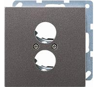 Copertura Jung AL2962-2AN - per 2 piccole prese, alluminio, IP20, antracite