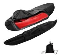 Copertura Kayak 3m-5.5m Telo Copertura Canoa Telone Copertura per Kayak Copertura Impermeabile per Canoa Resistente ai Raggi UV Antipolvere Copertura Universale Kajak di Canoa(Black,5.5 m/18ft)