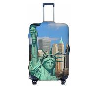 Copertura lavabile per valigie con Statua della Libertà a New York, protezione per valigie alla moda, antipolvere, antigraffio, Nero , S