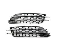 Copertura Luce Di Nebbia Per A6 C7 2012 2013-2015 Paraurti Anteriore Lampada Griglia Grill 2PCS Nero Accessori Auto Body Kit Di Ricambio Griglia Anteriore(Argento cromato)