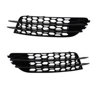Copertura Luce Di Nebbia Per A6 C7 2012 2013-2015 Paraurti Anteriore Lampada Griglia Grill 2PCS Nero Accessori Auto Body Kit Di Ricambio Griglia Anteriore(Nero lucido)