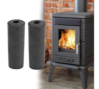 Copertura magnetica antivento per camino, per interni e per bloccare l'aria fredda, migliorare l'isolamento e risparmiare energia, 91,44 x 10,16 cm, nero