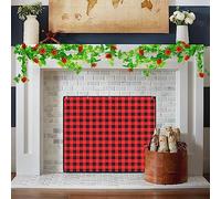 Copertura magnetica per camino, protezione ignifuga contro le correnti d'aria, protezione contro la dispersione di calore, protezione contro l'aria fredda (99 cm W x 82 cm H)