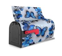 Copertura magnetica per cassetta delle lettere con stampa di farfalle blu, impermeabile, facile installazione
