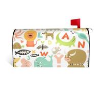 Copertura magnetica per cassetta delle lettere dell'alfabeto dello zoo, resistente ed elegante, impermeabile, facile da installare per tutte le stagioni