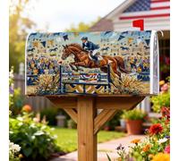 Copertura magnetica per cassetta postale a cavallo, copertura per cassetta postale estiva per porta d'ingresso, 45,7 x 53,7 cm