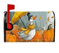 Copertura magnetica per cassetta postale a forma di anatra, fantasiosa copertura per cassetta postale rustica a forma di zucca, colore arancione, per decorazione del cortile anteriore 53 x 64 cm