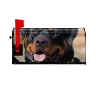 Copertura magnetica per cassetta postale a forma di cane Rottweiler, dimensioni standard 64,8 x 53,3 cm, copertura magnetica per cassetta postale, decorazione per la casa e il giardino