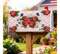 Copertura magnetica per cassetta postale a forma di fragola, fantasiosa decorazione per giardino, cortile, 45 x 53 cm
