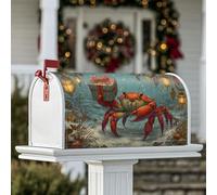 Copertura magnetica per cassetta postale a forma di granchio, ideale come regalo di Natale, per decorare il portico, 45,7 x 53,3 cm