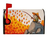 Copertura magnetica per cassetta postale a forma di riccio, copertura per cassetta postale arancione, per decorazioni esterne, 45,7 x 53,3 cm