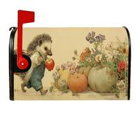 Copertura magnetica per cassetta postale a forma di riccio, fantasiosa zucca rustica con frutta autunnale arancione, per decorazione portico anteriore, 45 x 53 cm