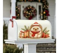 Copertura magnetica per cassetta postale a forma di riccio, regali fantasiosi di Natale, bastoncini di zucchero, protezione per cassetta postale per esterni, giardino, cortile, decorazione 53 x 64 cm