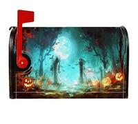 Copertura magnetica per cassetta postale a forma di zucca, copertura arancione per cassetta della posta di Halloween, decorazione per porta d'ingresso, 53 x 64 cm
