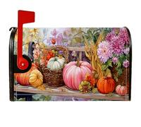 Copertura magnetica per cassetta postale a forma di zucca, copertura per cassetta postale rustica, per decorazione da giardino e cortile, 53 x 64 cm