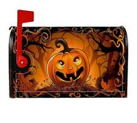 Copertura magnetica per cassetta postale a forma di zucca, copertura per cassetta postale stagionale di Halloween con ragno fantasioso di Halloween, decorazione per portico anteriore, 53 x 64 cm