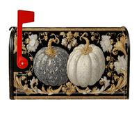 Copertura magnetica per cassetta postale a forma di zucca, elegante decorazione floreale vintage nera per cassetta delle lettere per decorazione cortile anteriore 53 x 64 cm