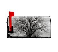 Copertura magnetica per cassetta postale con albero bianco e nero, dimensioni standard 64,8 x 53,3 cm, copertura magnetica per cassetta postale, decorazioni per la casa e il giardino