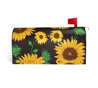 Copertura magnetica per cassetta postale con bella stampa di girasoli, resistente ed elegante, impermeabile, facile da installare per tutte le stagioni