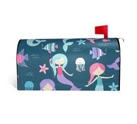 Copertura magnetica per cassetta postale con bella stampa sirena, resistente ed elegante, impermeabile, facile da installare per tutte le stagioni