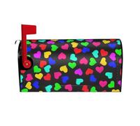 Copertura magnetica per cassetta postale con cuori arcobaleno, per primavera, estate, autunno, dimensioni standard