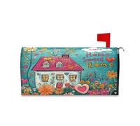 Copertura magnetica per cassetta postale con fiori di San Valentino Home Sweet Home per San Valentino carino copertura magnetica per cassetta postale invernale 45,7 x 52,6 cm Caja de correos