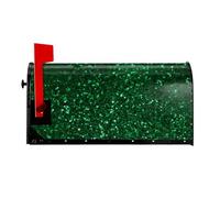 Copertura magnetica per cassetta postale con paillettes verdi, dimensioni standard 53,3 x 45,7 cm, copertura magnetica per cassetta postale, decorazione per la casa e il giardino