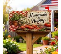 Copertura magnetica per cassetta postale con pomodori, rustica casale crisantemo basilico estate rosso copertura per la casa e il giardino decorazioni 45,7 x 53,3 cm