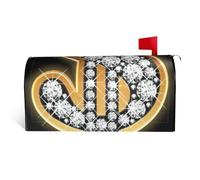 Copertura magnetica per cassetta postale con simbolo del dollaro dorato, resistente ed elegante, impermeabile, facile da installare per tutte le stagioni