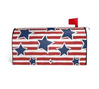 Copertura magnetica per cassetta postale con stampa a strisce rosse e bianche, resistente ed elegante, impermeabile, facile da installare per tutte le stagioni