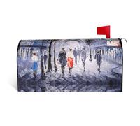 Copertura magnetica per cassetta postale con stampa artistica con albero della città di Parigi, Torre Eiffel, resistente ed elegante, impermeabile, facile da installare per tutte le stagioni