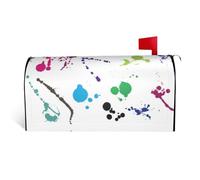 Copertura magnetica per cassetta postale con stampa astratta con schizzi di vernice, durevole ed elegante, impermeabile, facile da installare per tutte le stagioni