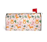 Copertura magnetica per cassetta postale con stampa Corgi di piccole dimensioni, resistente ed elegante, impermeabile, facile da installare per tutte le stagioni