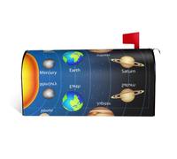 Copertura magnetica per cassetta postale con stampa del sistema solare, resistente ed elegante, impermeabile, facile da installare per tutte le stagioni