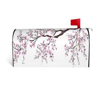 Copertura magnetica per cassetta postale con stampa di alberi di ciliegio, resistente ed elegante, impermeabile, facile da installare per tutte le stagioni