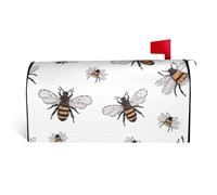 Copertura magnetica per cassetta postale con stampa di api, durevole ed elegante, impermeabile, facile da installare per tutte le stagioni