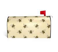 Copertura magnetica per cassetta postale con stampa di api miele, durevole ed elegante, impermeabile, facile da installare per tutte le stagioni