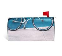 Copertura magnetica per cassetta postale con stampa di bici, resistente ed elegante, impermeabile, facile da installare per tutte le stagioni