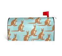 Copertura magnetica per cassetta postale con stampa di canguro e zoo, resistente ed elegante, impermeabile, facile da installare per tutte le stagioni